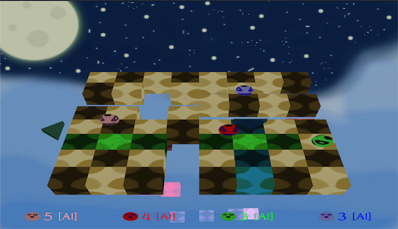 A screen-shot of Sky Checker’s game-play